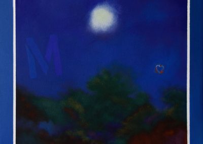 Moonlight. Painting. Oil and acrylic on canvas. 20"x 20". Private collection