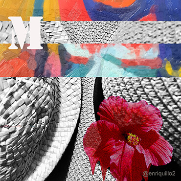 Matisse style overpainted photo. Herminio Alberti and Enriquillo Amiama